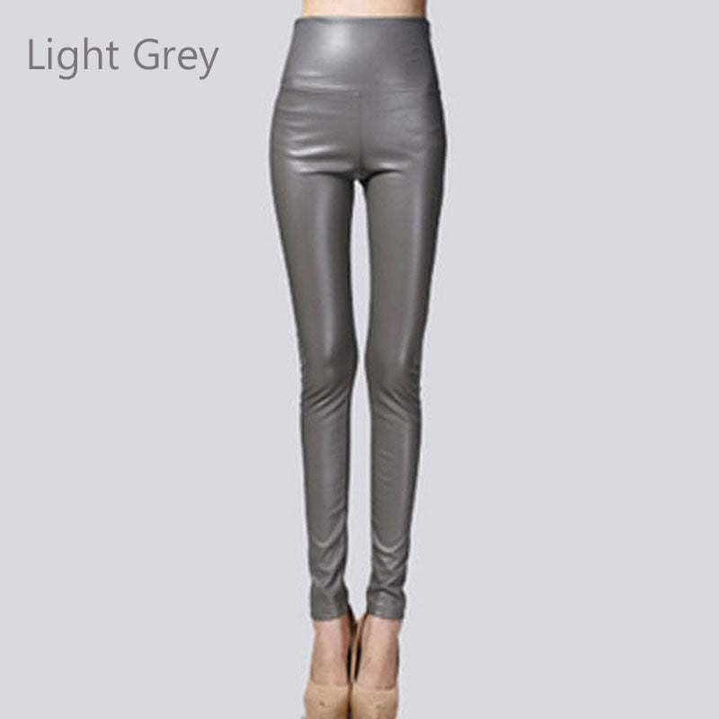 Stretch PU Leather Pencil Pants In 20 Colours