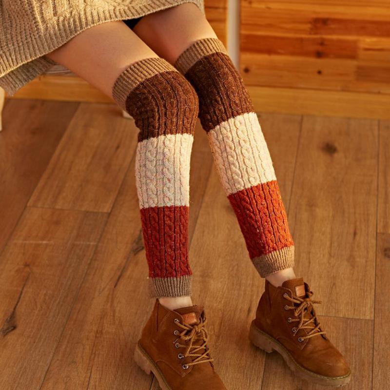 3-Colour Wool Leg-Warmers