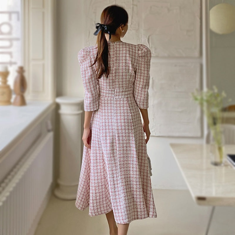French Inspired Spring Tweed Dress