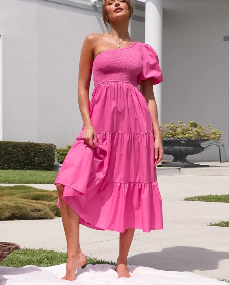 Pretty One-Shoulder Summer Dress