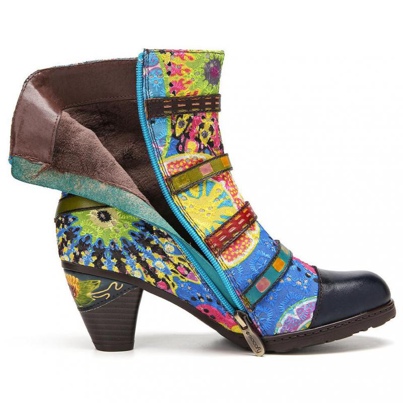 Colourful Handmade Leather Ankle Boots
