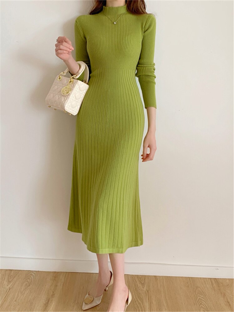Elegant Knitted A-Line Dress