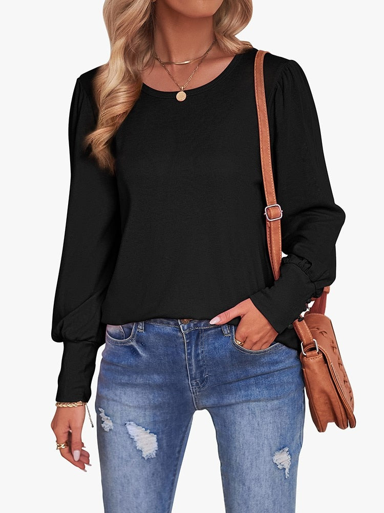 Long Sleeve T/Shirt With Button Cuff