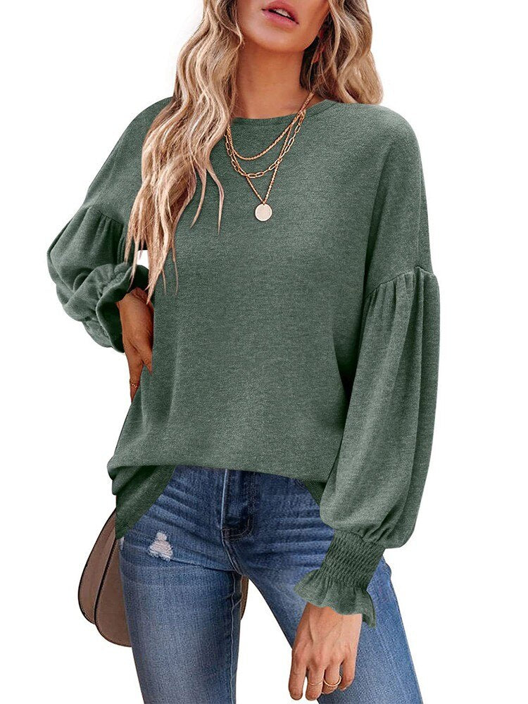 Long-Sleeve T/Shirt With Elastic Butterfly Cuff
