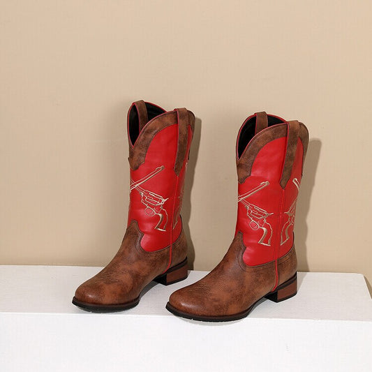 Colourblock Cowboy Boots