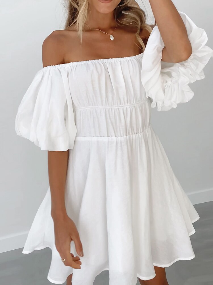 Cotton Off-Shoulder Dress