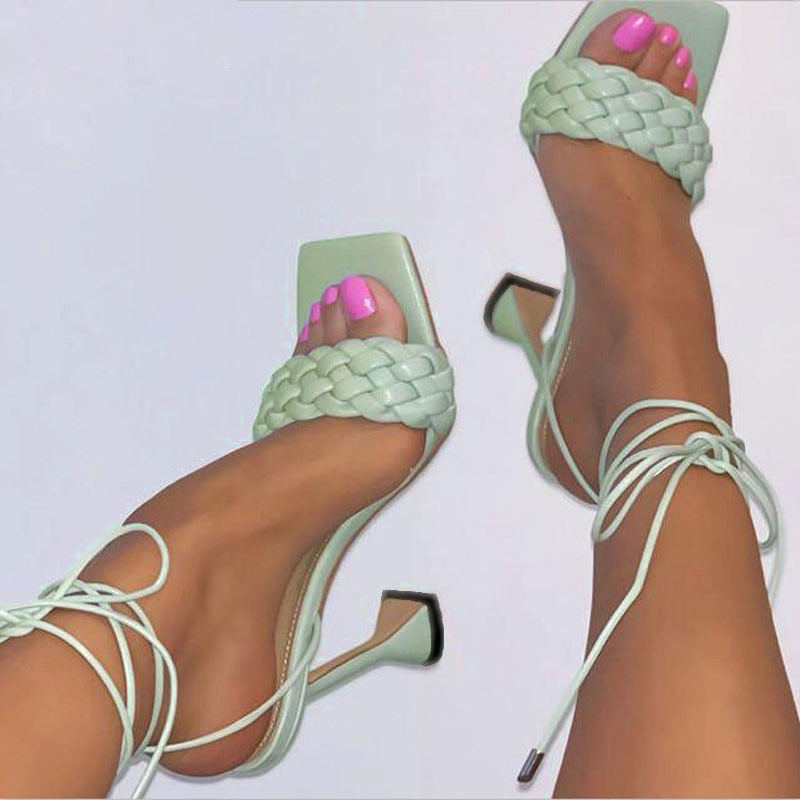 Women's Peep Toe Ankle Strap Heels