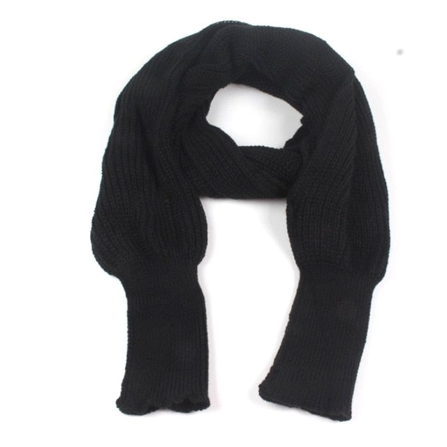 Women's Winter Scarf With Sleeves