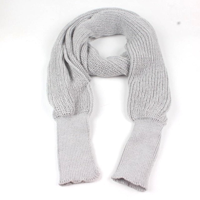 Women's Winter Scarf With Sleeves