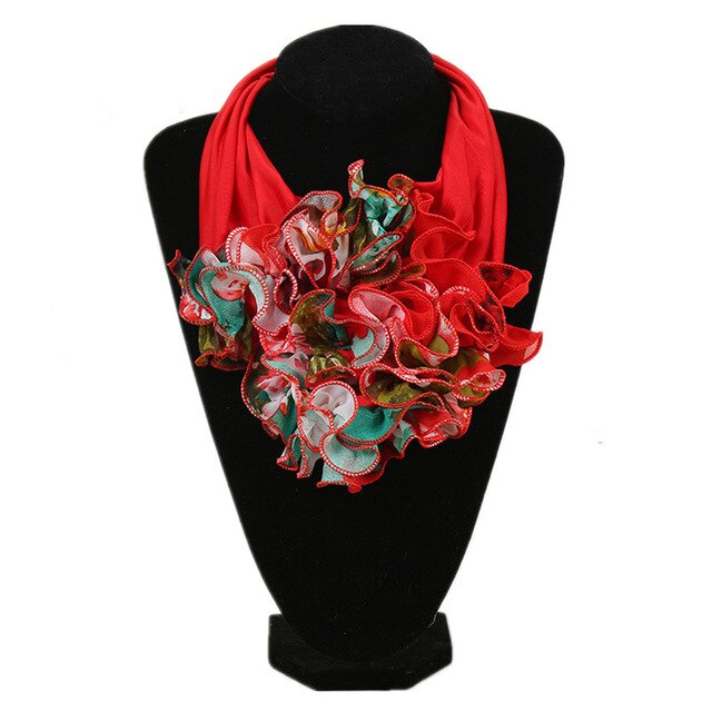 Luxury Floral Scarf & Collar For Ladies