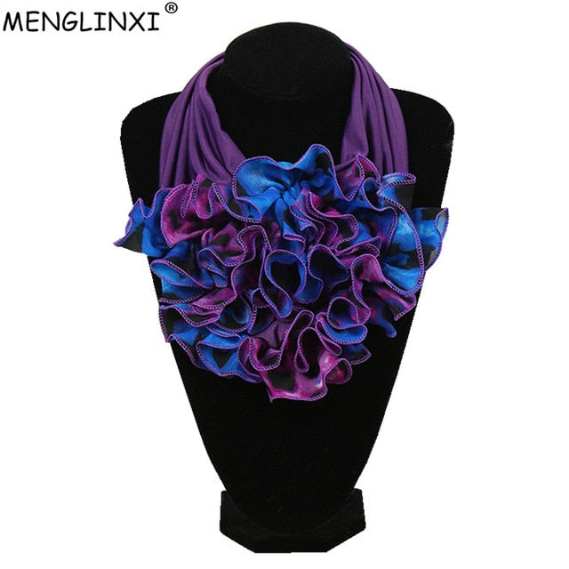 Luxury Floral Scarf & Collar For Ladies
