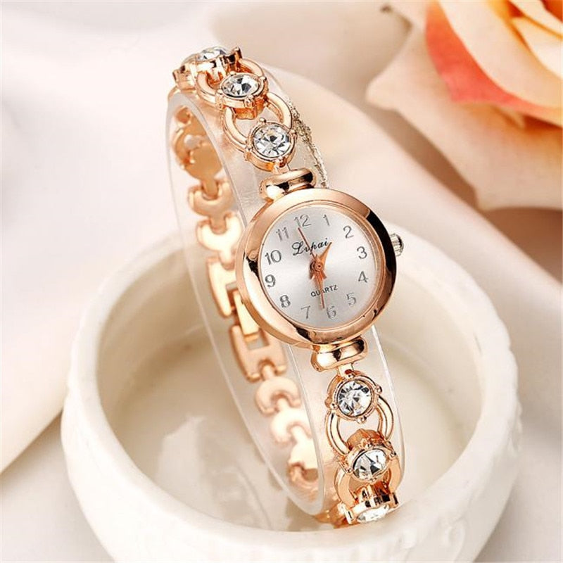 Women's Crystal Small Dial Wristwatch