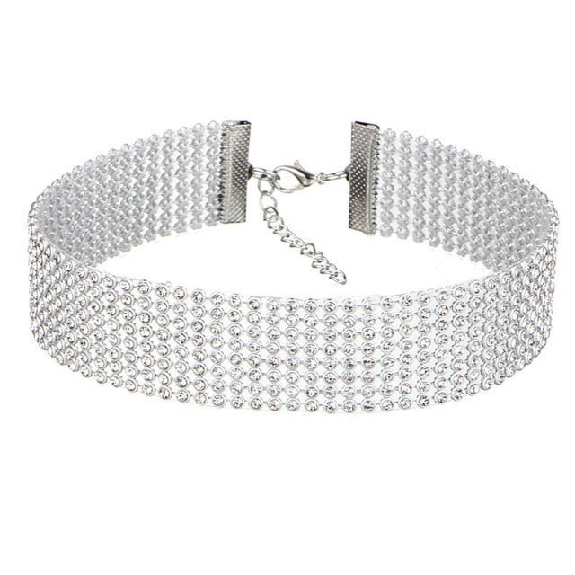 Crystal Rhinestone Choker Necklace For Women