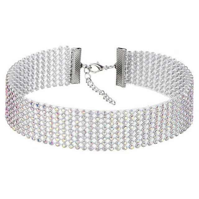 Crystal Rhinestone Choker Necklace For Women