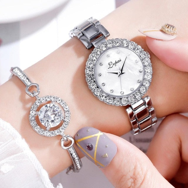 Women's Luxury Wristwatch & Bracelet Set