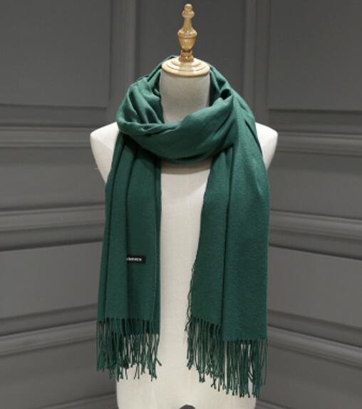 Unisex Cashmere Scarf With Tassels