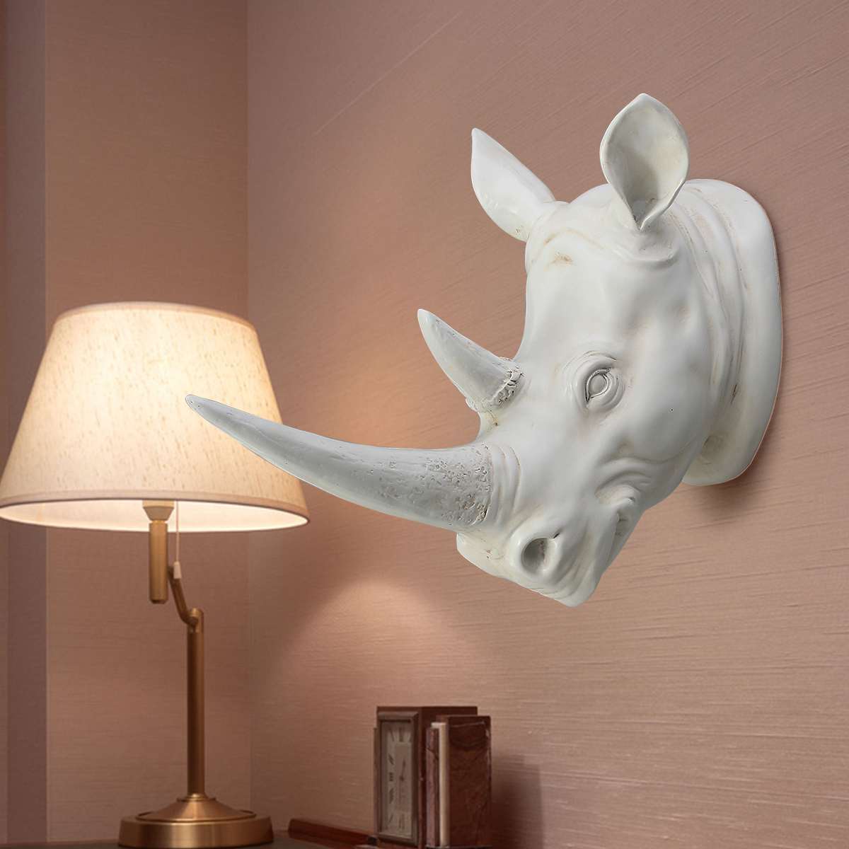 Rhinoceros Head Wall Art Sculpture