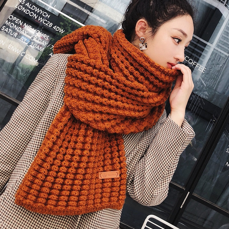 New Long Knitted Scarf