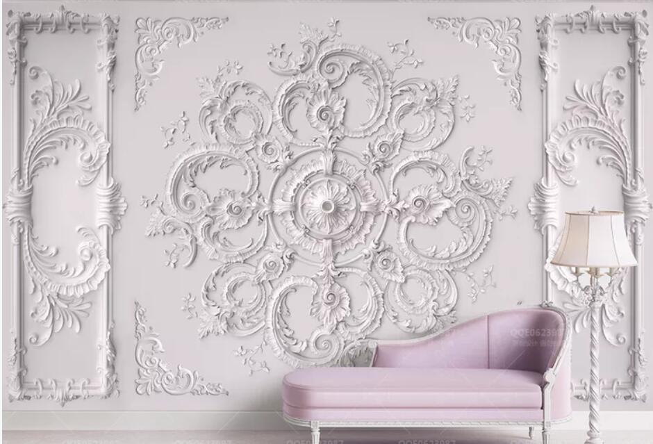 Decorative 3D Pattern Plaster Wallpaper
