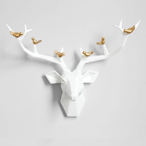 3D Big Deer Head Wall Art Sculpture
