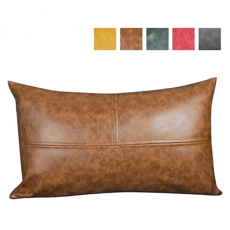 Light Luxury PU Leather Cushion Cover