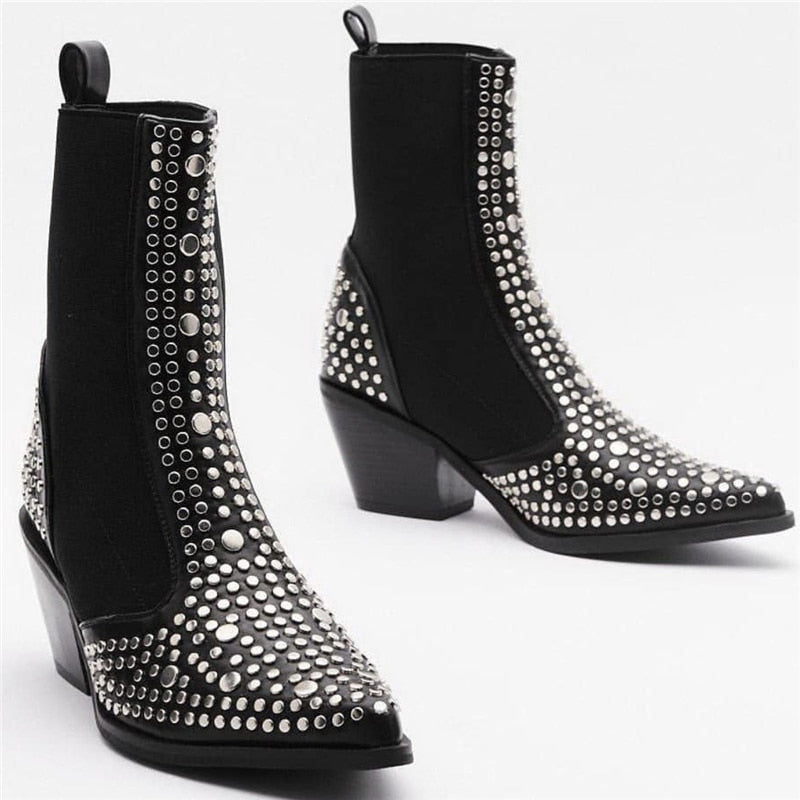 Classic Chelsea Boots With Rivets