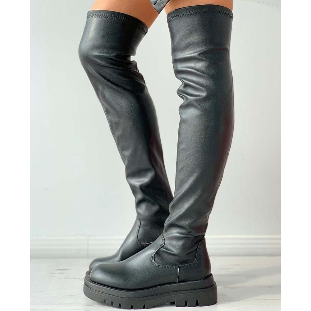Over-The-Knee Chunky Bottom Boots