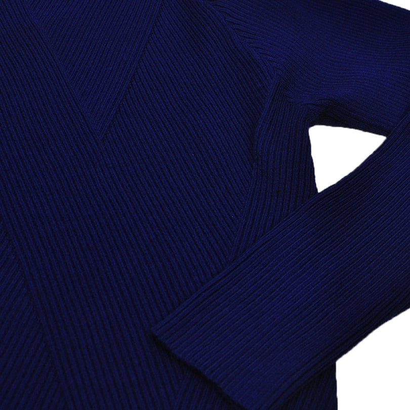 Striped Turtleneck Sweater & Pants 2-Piece Set