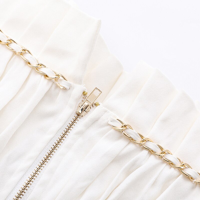 Ruched Blouse With Chains