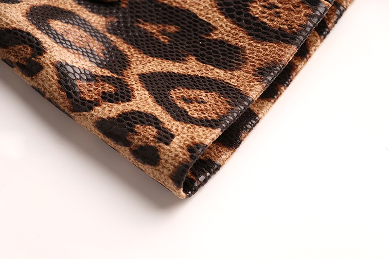 PU Leather Snake & Leopard Print Jacket